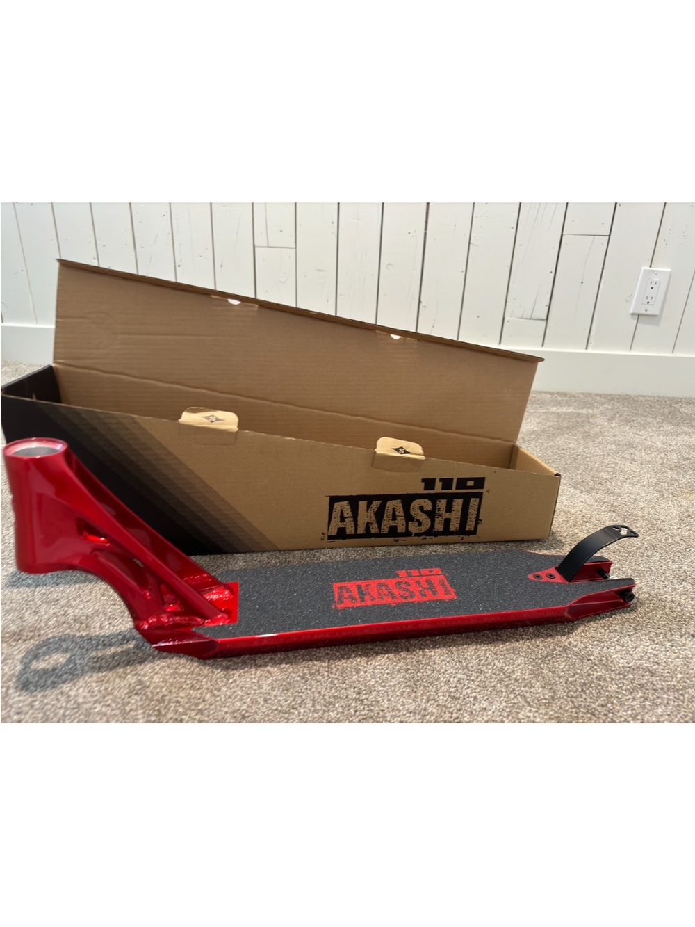Akashi Metallic Red Stunt Scooter Deck